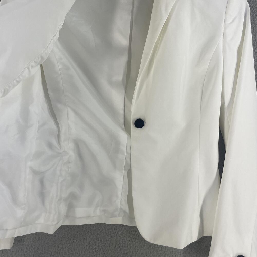 Calvin Klein Jacket Dress Set Womens 2 White Black Belted Sheath Blazer CS84016A - Picture 11 of 16